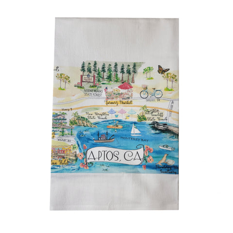 Aptos Map Towel